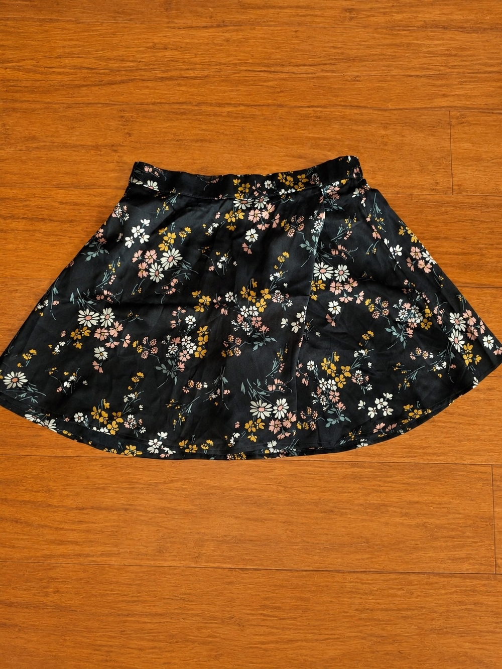 Abercrombie Kids Grils Black Floral Skater Skirt With Shorts 15/16